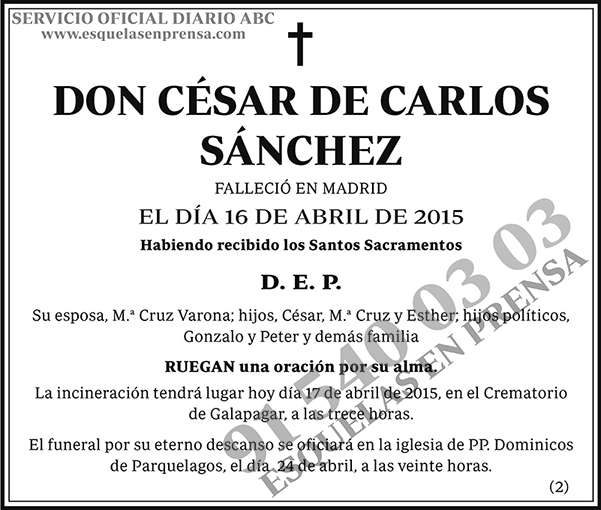 César de Carlos Sánchez